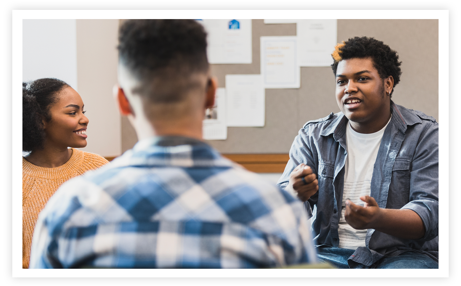 Image of students working together