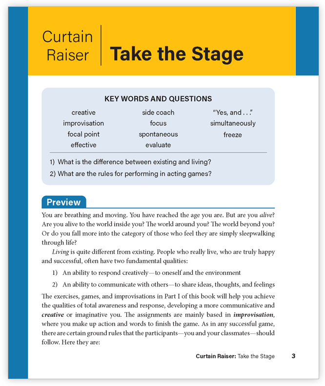 Sample student edition page to introduce a lesson