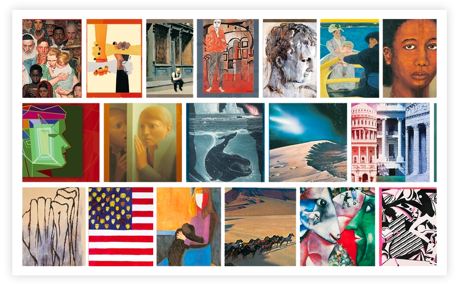 Collage of artwork from the covers of the books in the series