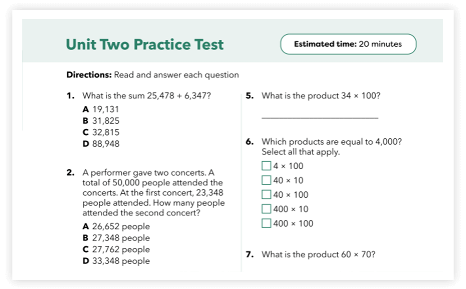 Unit Practice Test Samplepage.